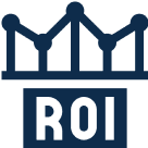 Crown icon with “ROI” text below.